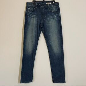 AG Adriano Goldschmied NWOT Slim Straight Leg Distressed Jeans Sz 32 x 34 AG-ed
